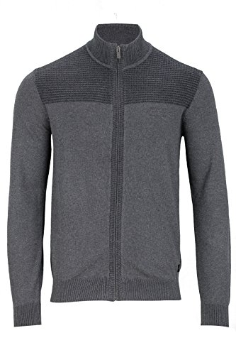 Kitaro Strickjacke Cardigan Strick Jacke Knit Herren Langarm Baumwolle, Herrengrößen:XXL, Farbe:dunkelgrau von Kitaro