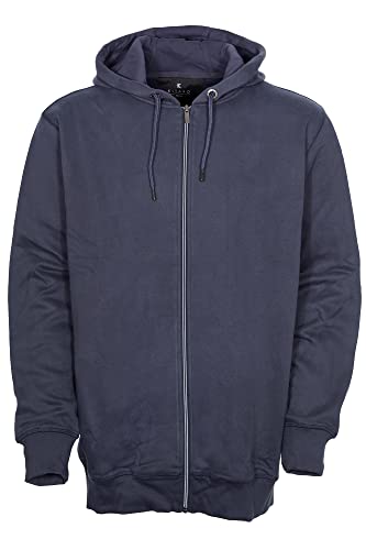 Kitaro Sweatjacke Kapuzenjacke Hoody Sweatshirt Herren Basic, Farbe:dunkelblau, Herrengrößen:3XL von Kitaro