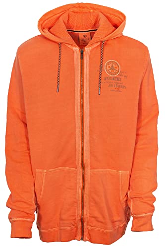 Kitaro Sweatjacke Kapuzenjacke Hoody Sweatshirt Herren Extra Lang Tall, Farbe:orange, Herrengrößen:3XT von Kitaro