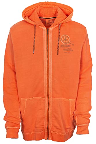 Kitaro Sweatjacke Kapuzenjacke Hoody Sweatshirt Herren Extra Lang Tall, Farbe:orange, Herrengrößen:LT von Kitaro