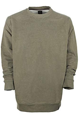 Kitaro Sweatshirt Herren Baumwolle Rundhals Basic, Farbe:Oliv, Herrengrößen:4XL von Kitaro