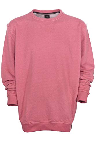 Kitaro Sweatshirt Herren Baumwolle Rundhals Basic, Farbe:rosa, Herrengrößen:4XL von Kitaro