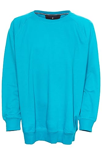 Kitaro Sweatshirt Pulli Herren Rundhals Basic Baumwolle Extra Lang Tall, Farbe:mintgrün, Herrengrößen:3XT von Kitaro