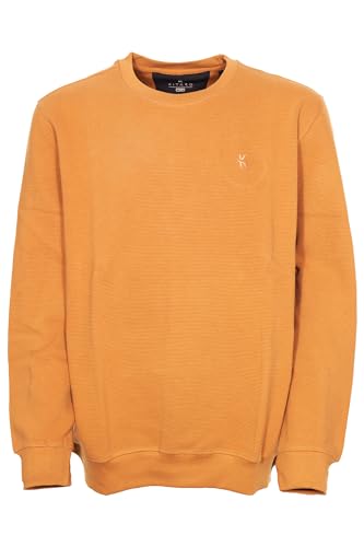 Kitaro Sweatshirt Rundhals Baumwolle Herren Pulli, Farbe:Camel, Herrengrößen:4XL von Kitaro