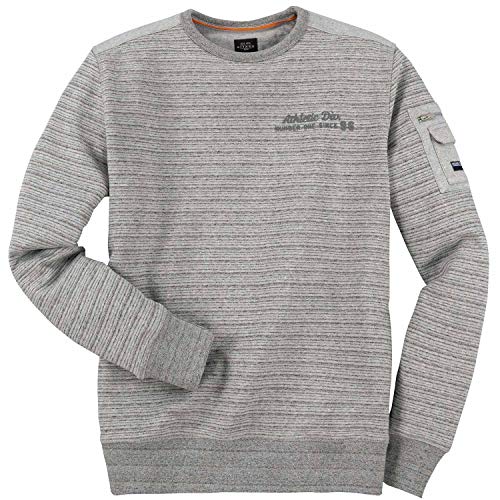 Kitaro Sweatshirt Sweat Herren Baumwolle Rundhals Pullover, Farbe:grau, Herrengrößen:6XL Kitaro Sweatshirt Sweat Herren Baumwolle Rundhals Pullover, Farbe:grau, Herrengrößen:6XL von Kitaro