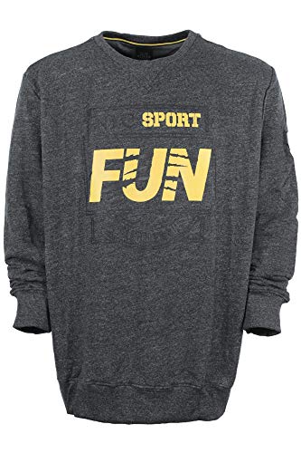 Kitaro Sweatshirt Sweat Shirt Herren Langarm Rundhals, Farbe:dunkelgrau, Herrengrößen:5XL von Kitaro