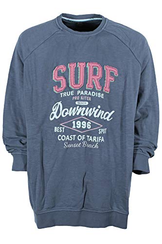 Kitaro Sweatshirt Sweat Shirt Herren Langarm Rundhals Baumwolle, Farbe:dunkelblau, Herrengrößen:3XL von Kitaro