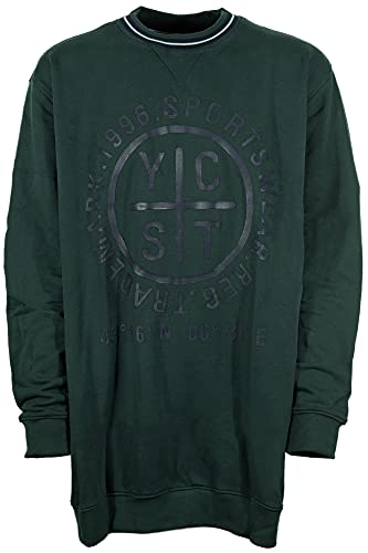 Kitaro Sweatshirt Sweat Shirt Herren Langarm Rundhals Baumwolle, Farbe:dunkelgrün, Herrengrößen:6XL von Kitaro