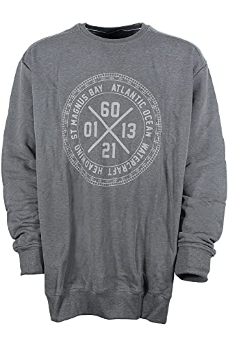 Kitaro Sweatshirt Sweat Shirt Herren Rundhals Baumwolle, Farbe:grau, Herrengrößen:4XL Kitaro Sweatshirt Sweat Shirt Herren Rundhals Baumwolle, Farbe:grau, Herrengrößen:4XL von Kitaro