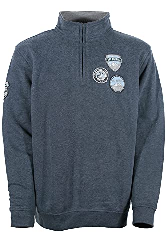 Kitaro Sweatshirt Sweattroyer Herren Baumwolle, Farbe:dunkelblau, Herrengrößen:4XL von Kitaro