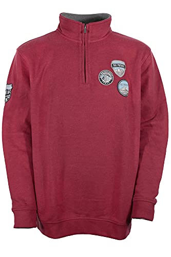 Kitaro Sweatshirt Sweattroyer Herren Baumwolle, Farbe:rot, Herrengrößen:3XL von Kitaro