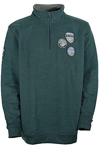 Kitaro Sweatshirt Sweattroyer Herren Baumwolle Extra Lang Tall, Farbe:dunkelgrün, Herrengrößen:LT von Kitaro