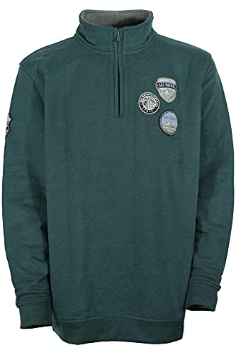 Kitaro Sweatshirt Sweattroyer Herren Baumwolle Extra Lang Tall, Farbe:dunkelgrün, Herrengrößen:XLT von Kitaro