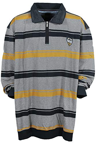 Kitaro Sweatshirt Sweattroyer Shirt Herren Baumwolle Plusgröße, Farbe:grau, Herrengrößen:6XL Kitaro Sweatshirt Sweattroyer Shirt Herren Baumwolle Plusgröße, Farbe:grau, Herrengrößen:6XL von Kitaro