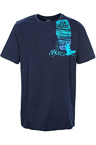 Kitaro T Shirt Herren Kurzarm Rundhalsausschnitt Baumwolle Extra Lang Tall, Farbe:Marine (Navy), Herrengrößen:3XT von Kitaro