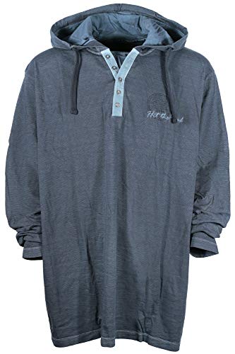Kitaro T Shirt Hoody Longsleeve Henley Herren Langarm Extra Lang Tall, Farbe:dunkelblau, Herrengrößen:XLT Kitaro T Shirt Hoody Longsleeve Henley Herren Langarm Extra Lang Tall, Farbe:dunkelblau, Herrengrößen:XLT von Kitaro