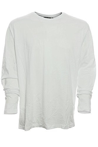 Kitaro T Shirt Longsleeve Herren Langarm Rundhals Baumwolle, Farbe:weiß, Herrengrößen:XL von Kitaro