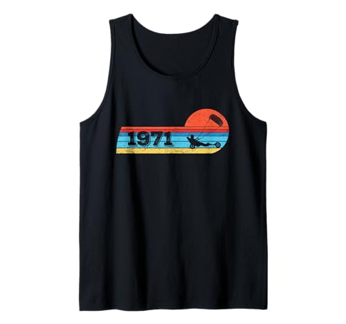 Kite-Strand-Segler Jahrgang 1971 Geburtstag Kite-Buggy Tank Top von Kitebuggying Zubehör Geschenke Shirts