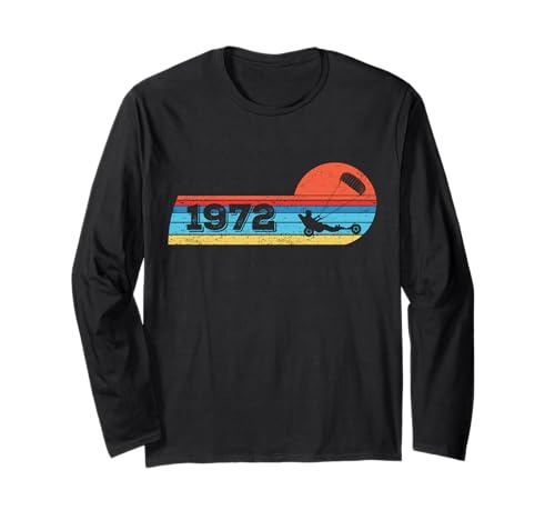 Kite-Strand-Segler Jahrgang 1972 Geburtstag Kite-Buggy Langarmshirt von Kitebuggying Zubehör Geschenke Shirts