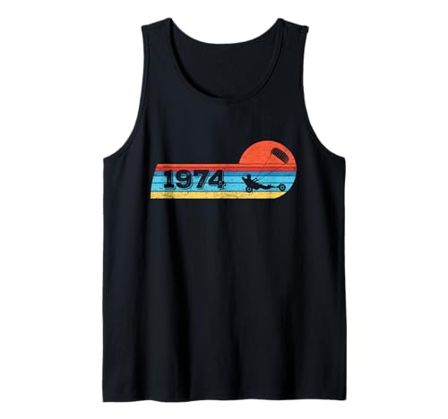 Kite-Strand-Segler Jahrgang 1974 Geburtstag Kite-Buggy Tank Top von Kitebuggying Zubehör Geschenke Shirts