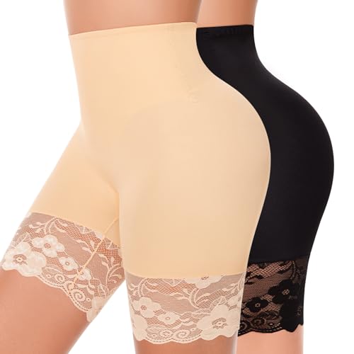 Kitfore Bauchweg Unterhose Damen Leicht Bauchweg Shapewear Miederpants Spitze Miederhose Leggings Body Shaper Miederpants von Kitfore