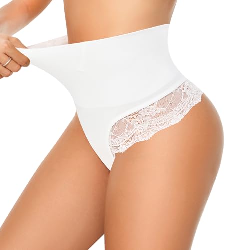 Kitfore Bauchweg Unterhose Damen Miederslips Shapewear Tanga Spitze String Slips Body Miederhose Formende Unterwäsche von Kitfore