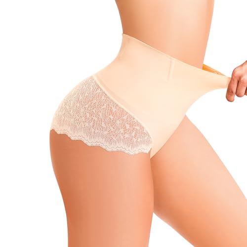 Kitfore Bauchweg Unterhose Damen Shapewear Miederslips Spitze Unterhosen Atmungsaktive Miederhose Formende Unterwäsche von Kitfore