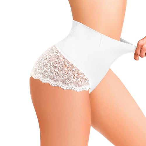 Kitfore Bauchweg Unterhose Damen Shapewear Miederslips Spitze Unterhosen Atmungsaktive Miederhose Formende Unterwäsche von Kitfore