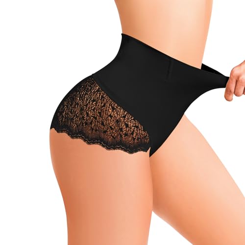 Kitfore Bauchweg Unterhose Damen Shapewear Miederslips Spitze Unterhosen Atmungsaktive Miederhose Formende von Kitfore