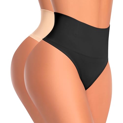 Kitfore Damen Bauchweg Unterhose Shapewear Tanga Nahtlos Miederslips Body Shaper Miederpant Figurformende Unterwäsche von Kitfore