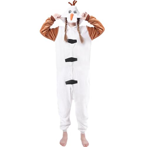 XB s Onesie Kostüm Schlafanzug, Onesie Kostüm Erwachsene mit Kapuze, Tier Jumpsuit Kostüm Erwachsene Cosplay Karneval Halloween Pyjama Weihnachten Party kuschelig Schlafanzüge für Herren Damen von Kitimi