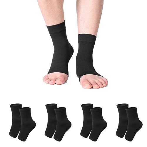 Kitnelw Kompressionssocken Damen Herren Kompressionssocken Schwarz Kompression Socken Kompressionsstrümpfe Sportzubehör 4 Paar (L/XL) von Kitnelw