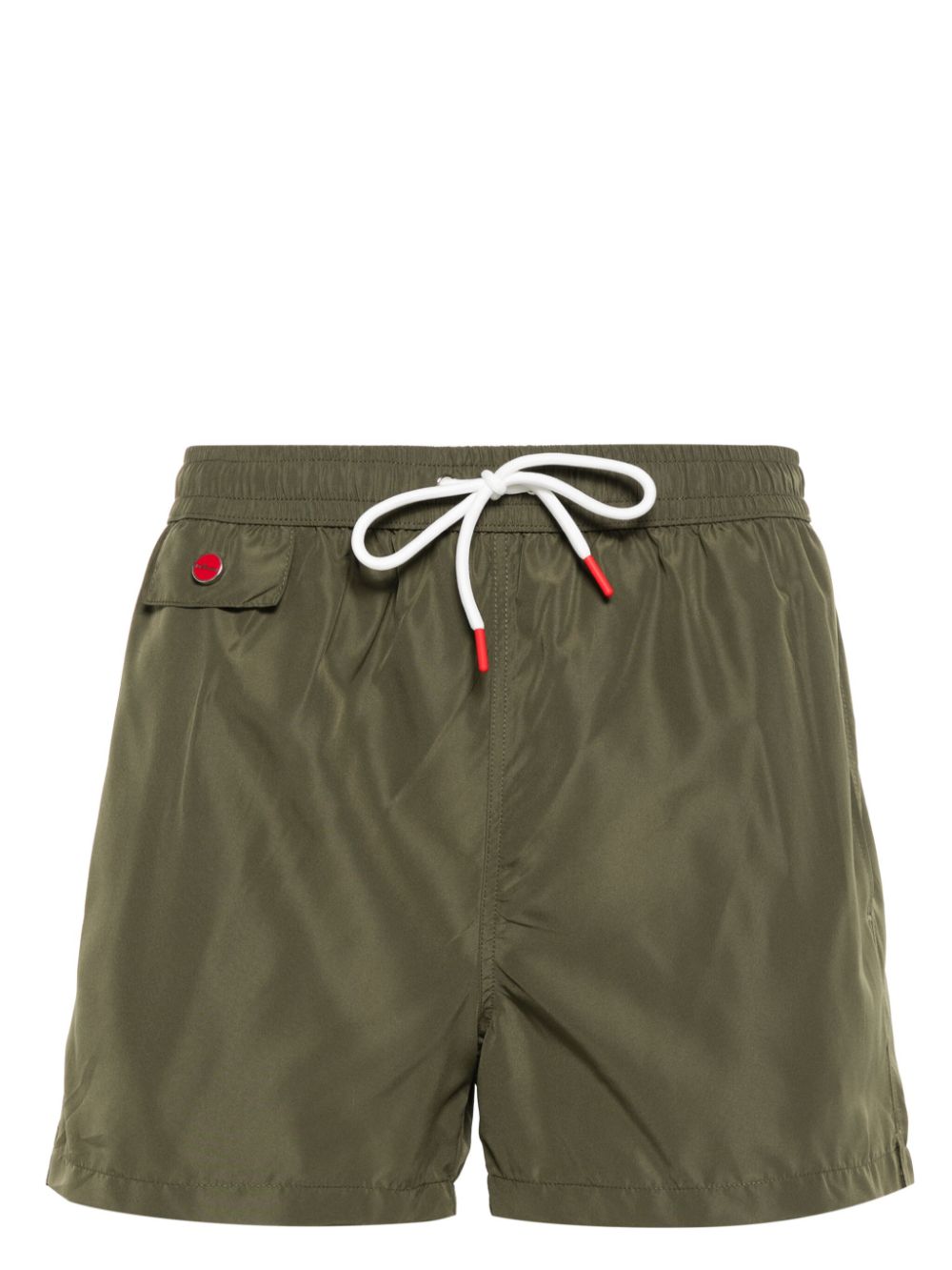 Kiton Badehose mit Logo-Applikation - Grün von Kiton