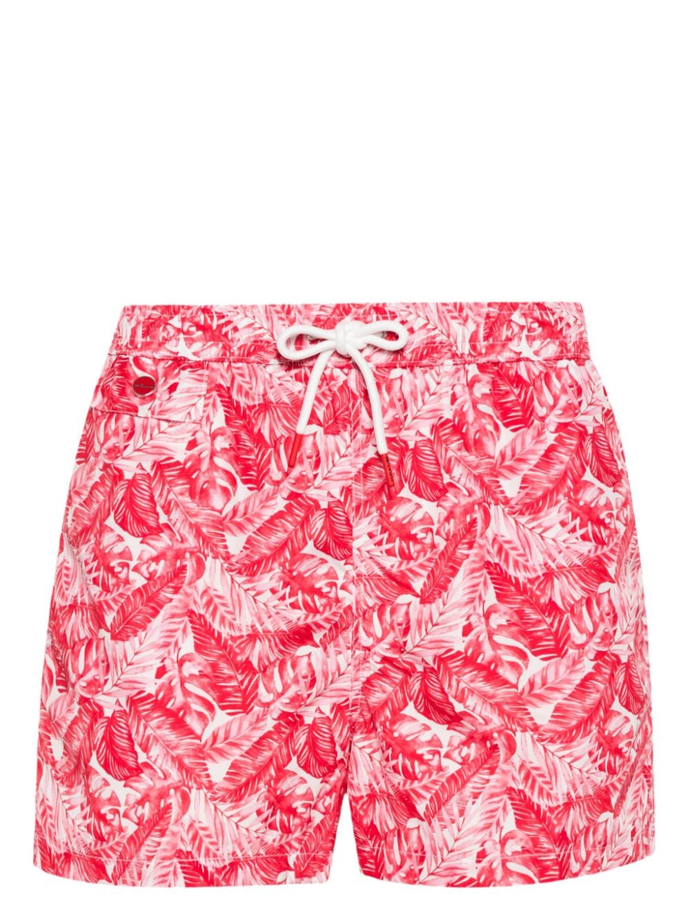 Kiton Badeshorts mit Blatt-Print - Rosa von Kiton