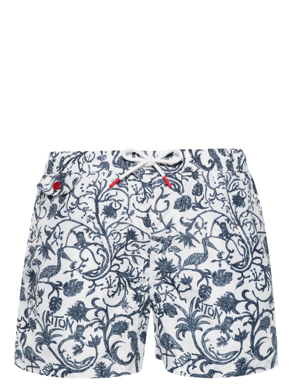 Kiton Badeshorts mit Blumen-Print - Blau von Kiton