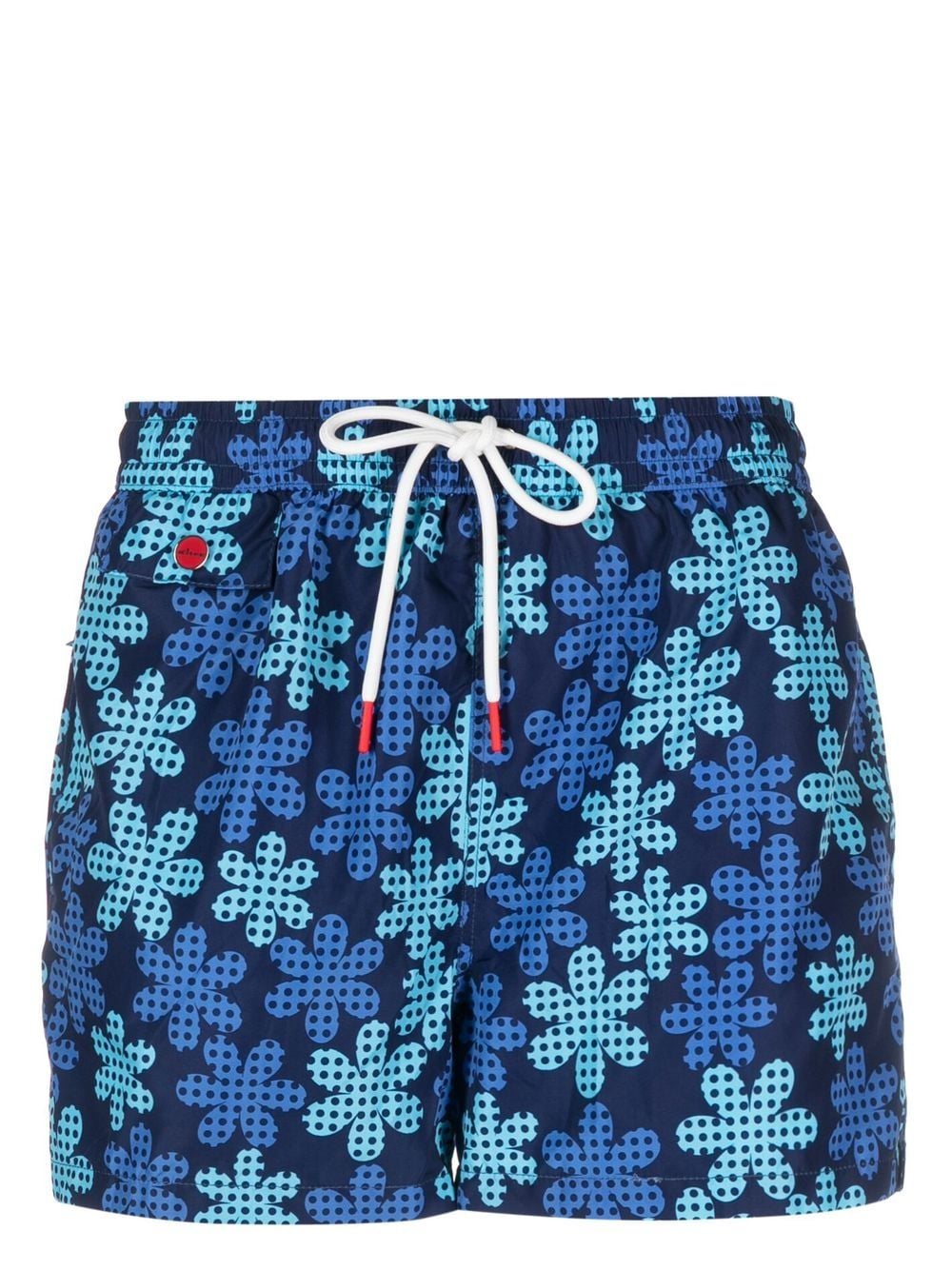 Kiton Badeshorts mit Logo-Print - Blau von Kiton