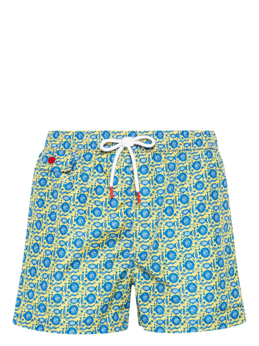 Kiton Badeshorts mit grafischem Print - Gelb von Kiton