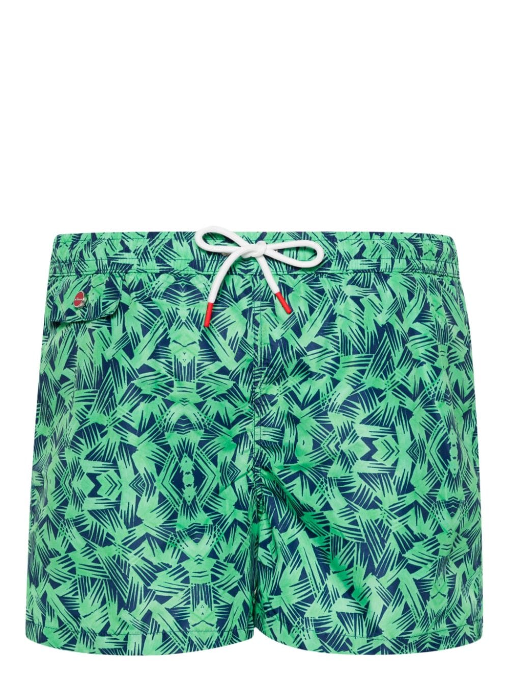 Kiton Badeshorts mit grafischem Print - Grün von Kiton