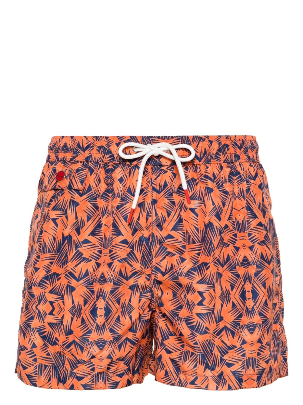 Kiton Badeshorts mit grafischem Print - Orange von Kiton