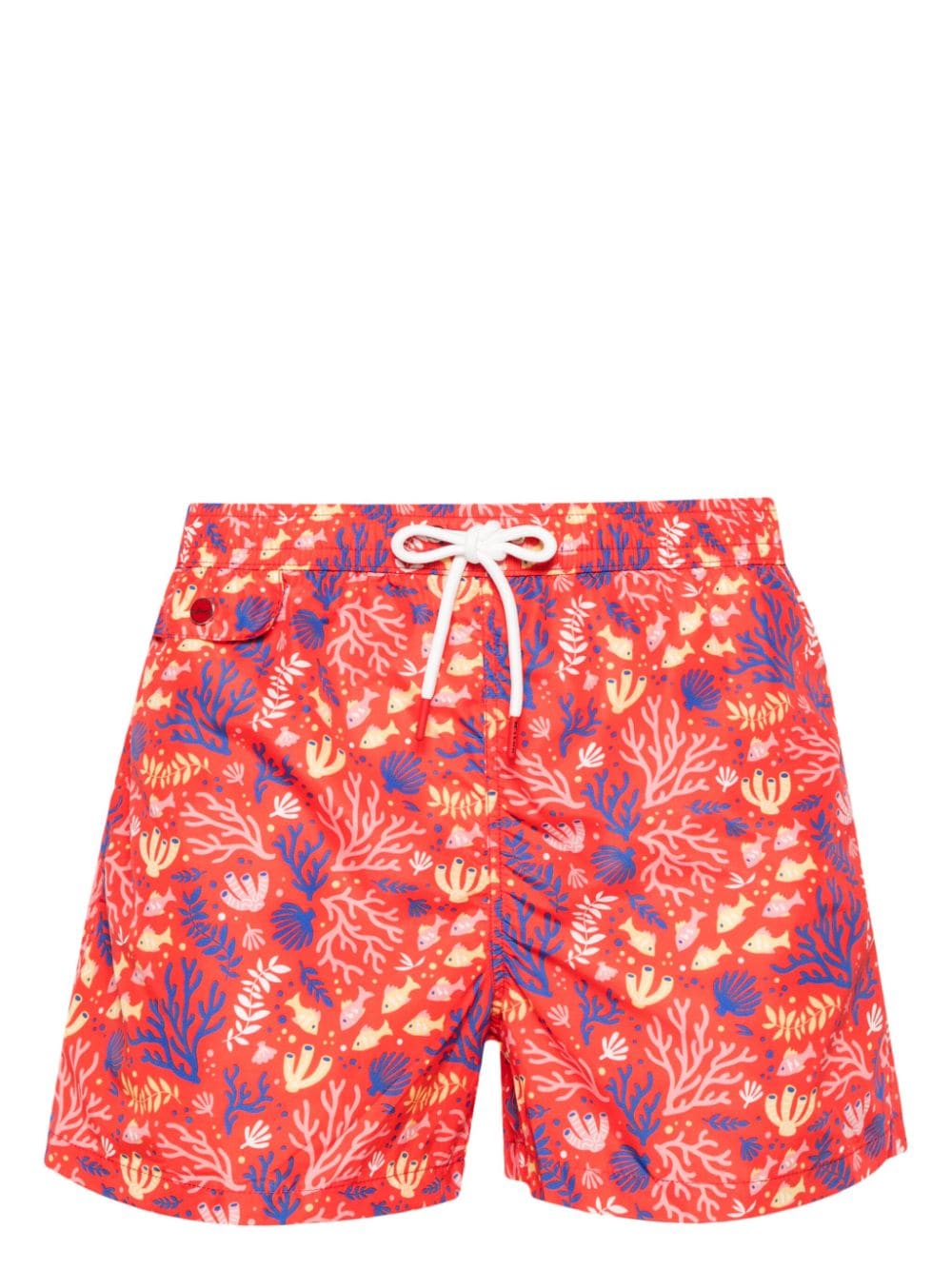 Kiton Badeshorts mit grafischem Print - Rot von Kiton