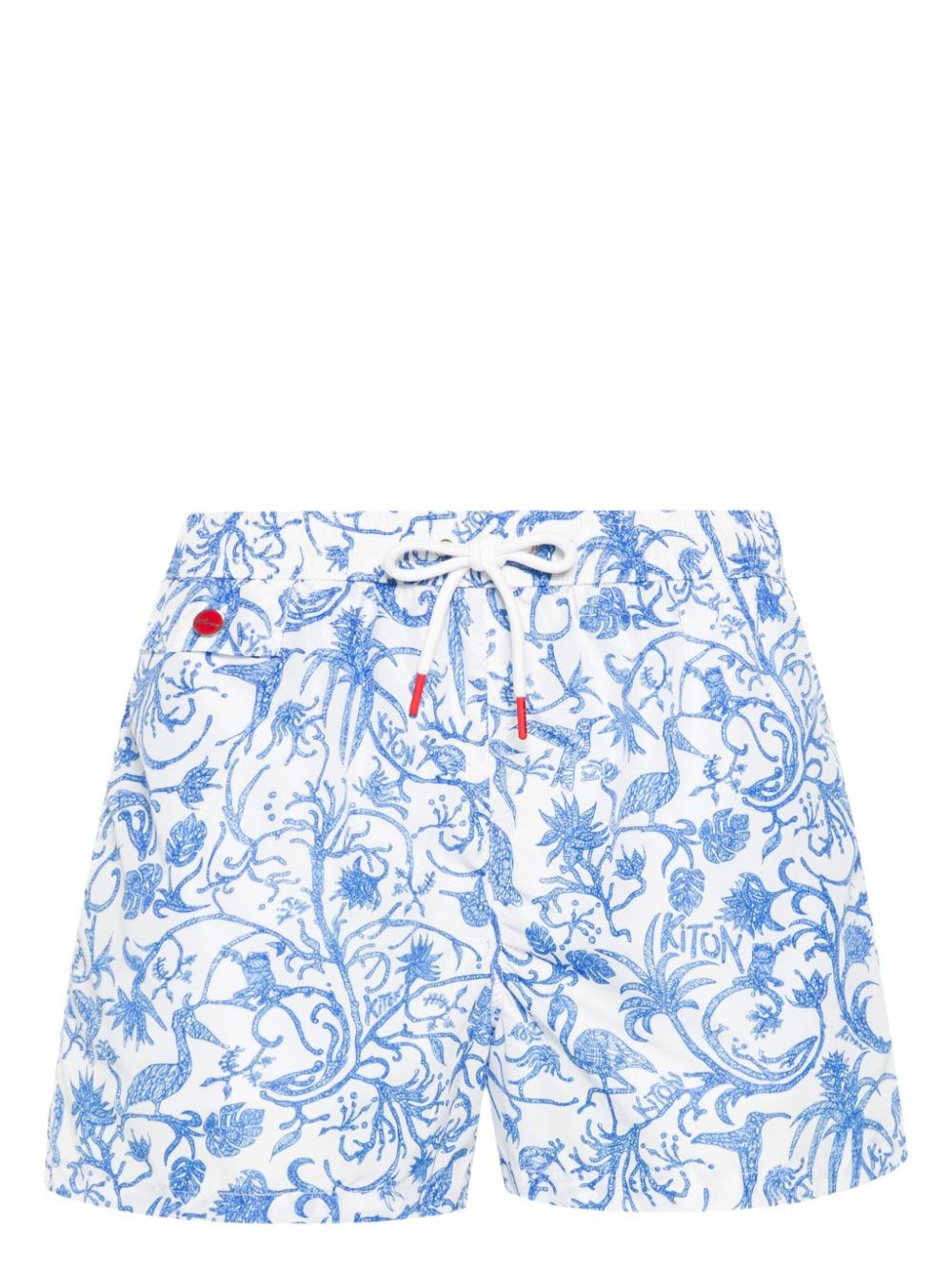 Kiton Badeshorts mit grafischem Print - Weiß von Kiton