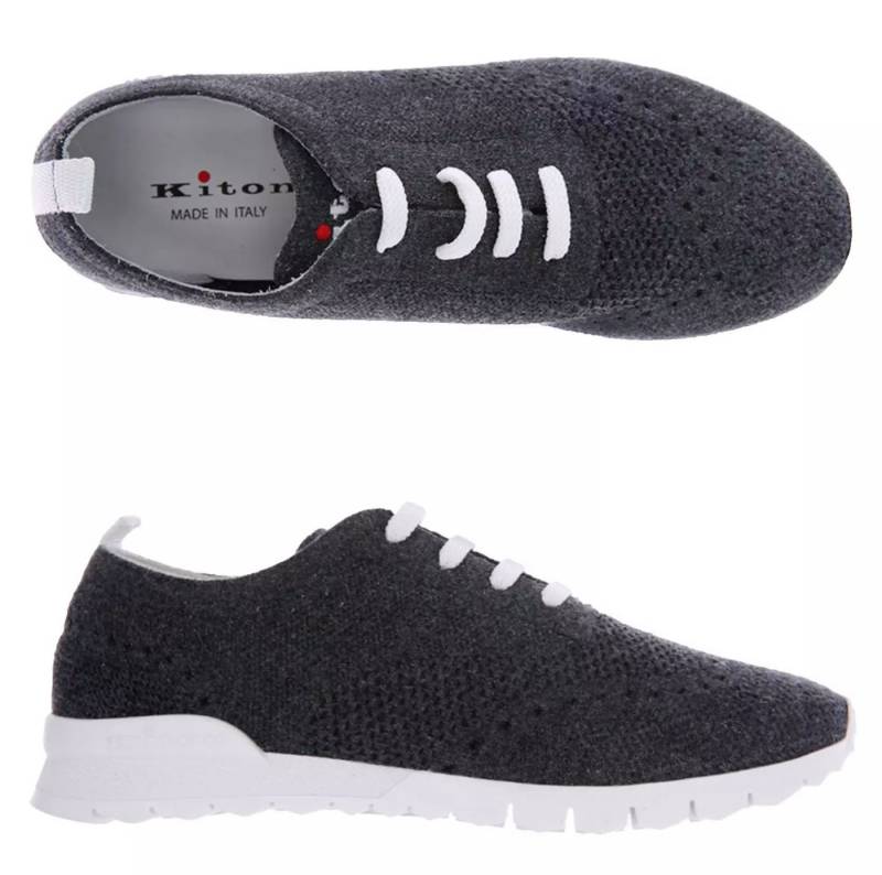 Kiton Bequeme Pure Kaschmir Schuhe Sneaker Hergestellt von erfahrenen Handwerkern im Kiton-Atelier in Neapel von Kiton
