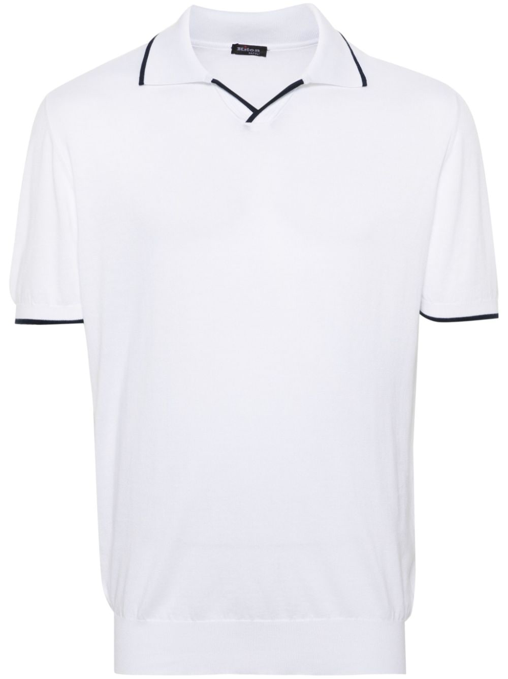 Kiton Gestricktes Poloshirt - Weiß von Kiton