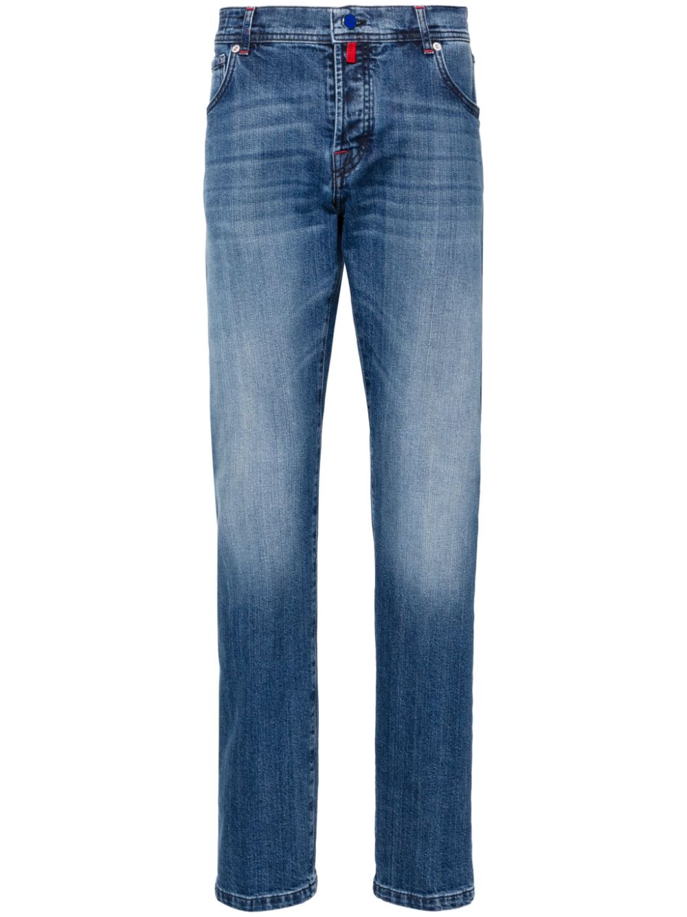 Kiton Halbhohe Slim-Fit-Jeans - Blau von Kiton