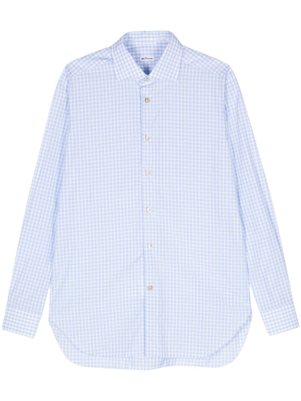 Kiton Hemd mit Vichy-Karomuster - Blau von Kiton