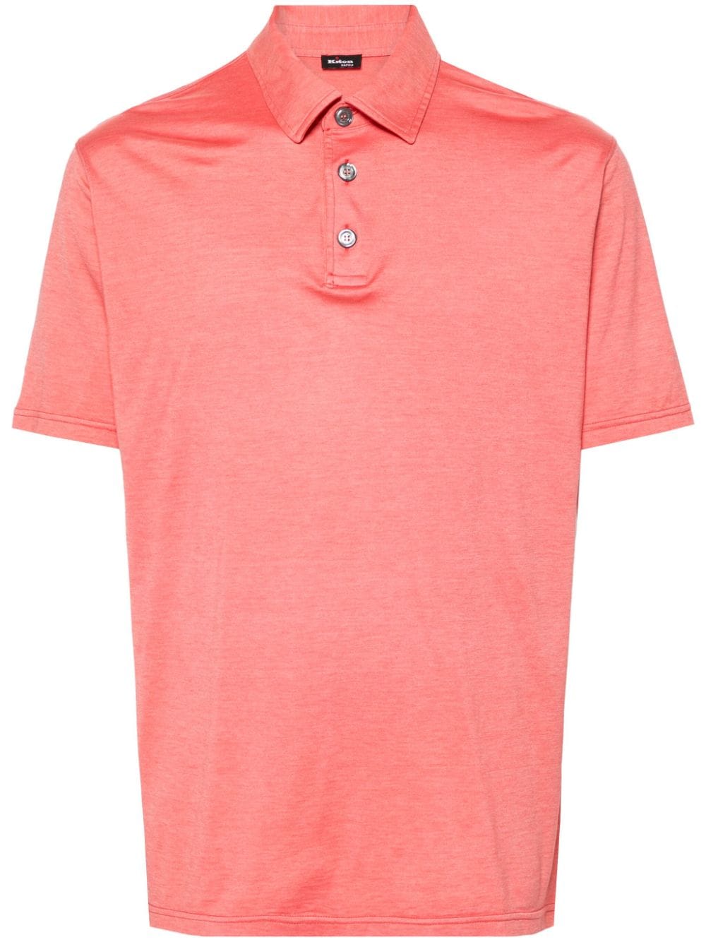 Kiton Meliertes Jersey-Poloshirt - Rot von Kiton