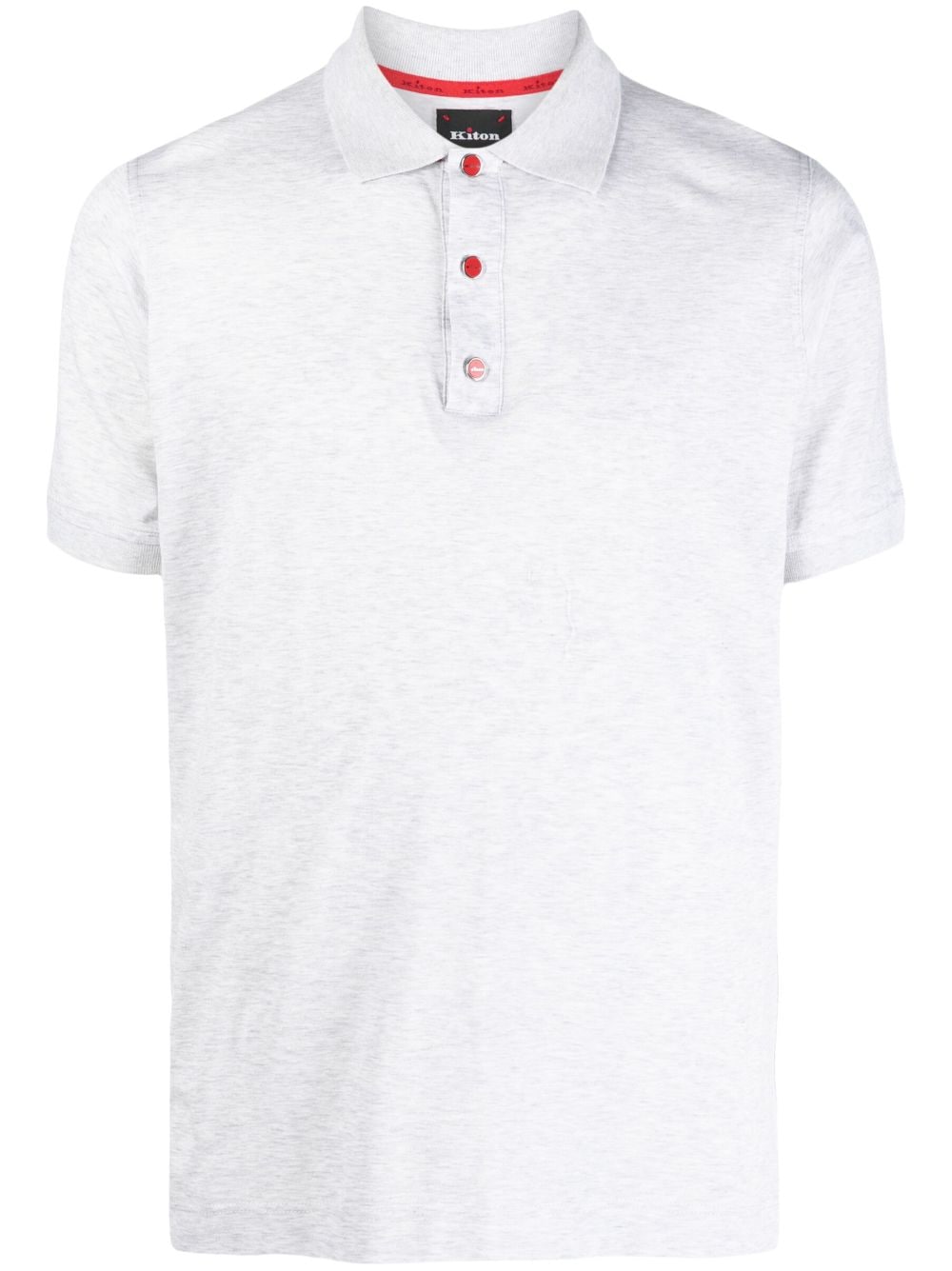 Kiton Poloshirt mit Logo-Print - Grau von Kiton