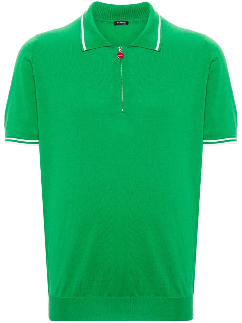Kiton Poloshirt mit gestreiften Rändern - Grün von Kiton