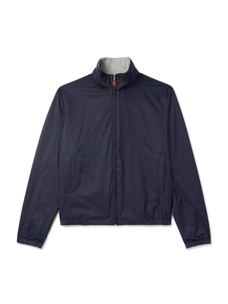 Kiton - Reversible Jersey and Tech-Shell Blouson Jacket - Men - Blue - IT 48 von Kiton