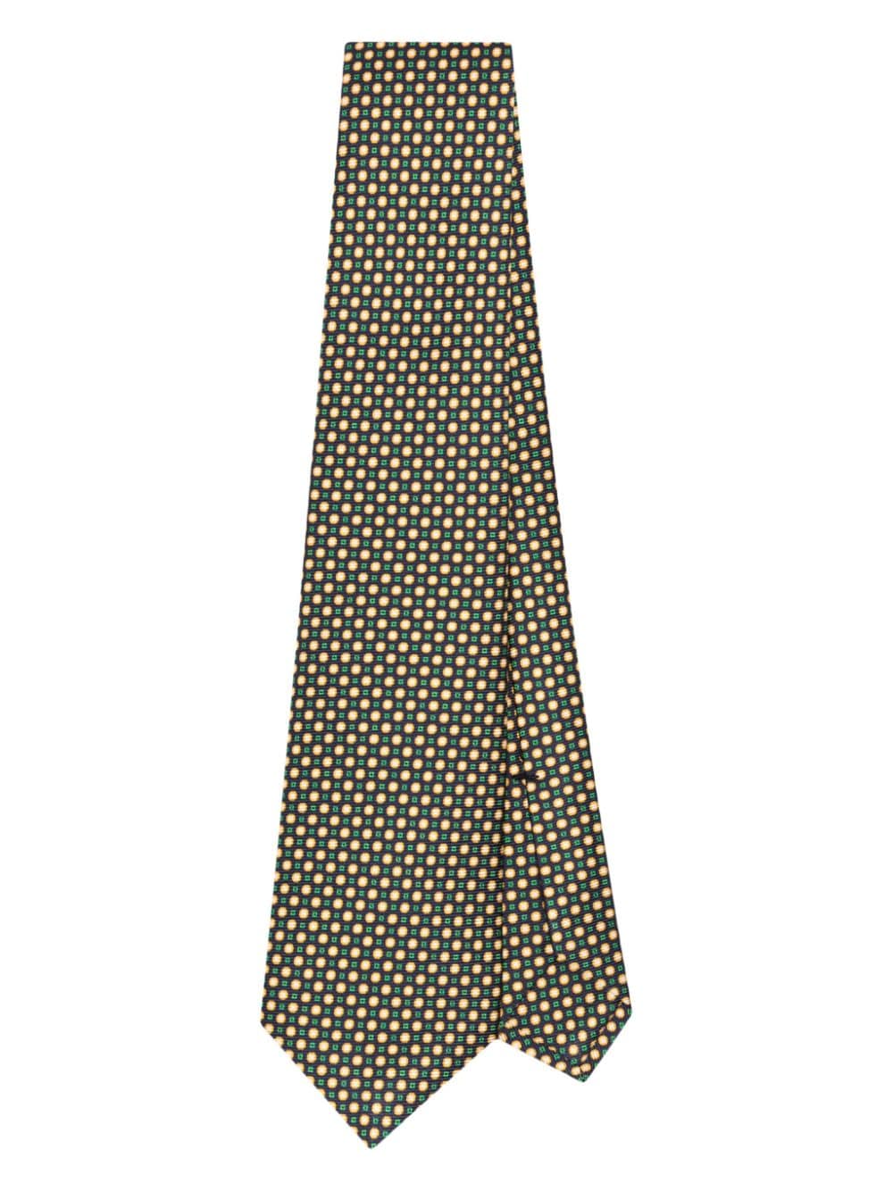 Kiton Seidenkrawatte mit Polka Dots - Grün von Kiton